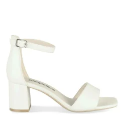 Sandales BLANC Femme Motif Uni Boucle