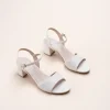 Sandales BLANC Femme Motif Uni Boucle