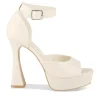 Sandales BLANC Femme Motif Uni A Enfiler