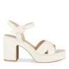 Sandales BLANC Femme Motif Uni Boucle