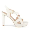 Sandales BLANC Femme Motif Uni Boucle