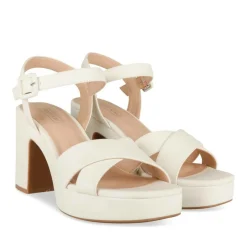 Sandales BLANC Femme Motif Uni Boucle