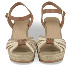 Sandales BLANC Femme Motif Rayures Boucle