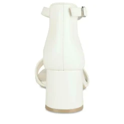 Sandales BLANC Femme Motif Uni Boucle