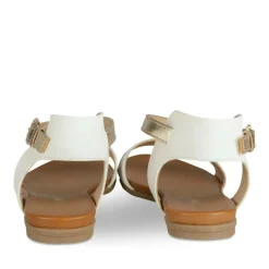 Sandales BLANC Femme Motif Multicolore Boucle