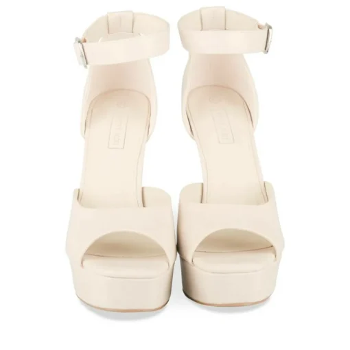 Sandales BLANC Femme Motif Uni A Enfiler
