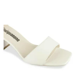 Sandales BLANC Femme Motif Uni Boucle