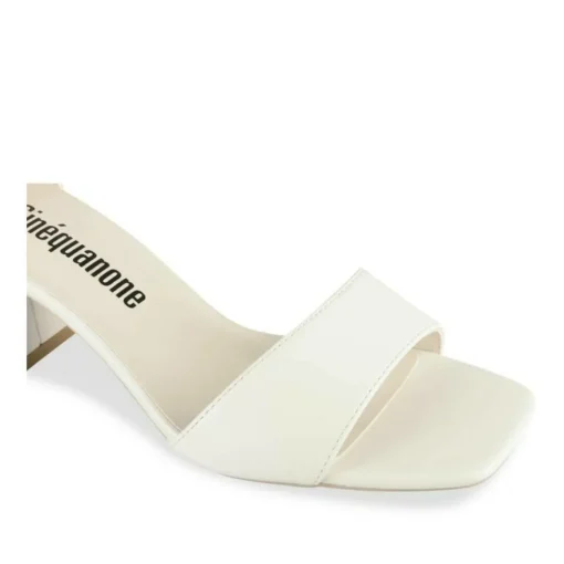 Sandales BLANC Femme Motif Uni Boucle