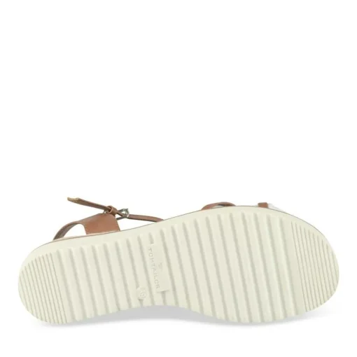 Sandales BLANC Femme Motif Uni Boucle