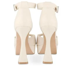 Sandales BLANC Femme Motif Uni A Enfiler