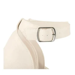 Sandales BLANC Femme Motif Uni A Enfiler