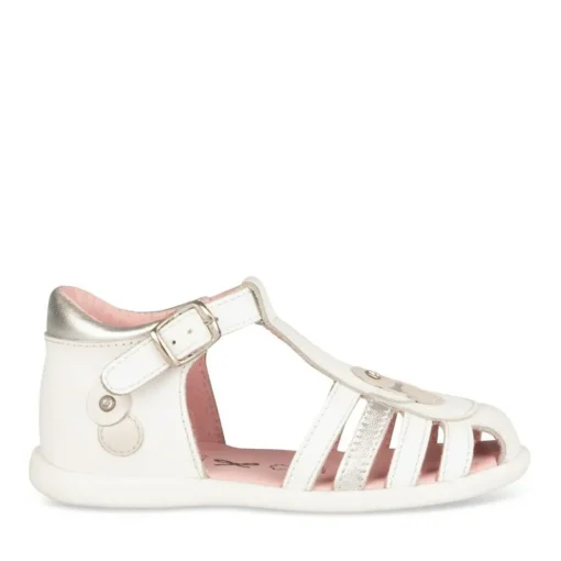 Sandales BLANC Fille CUIR Boucle