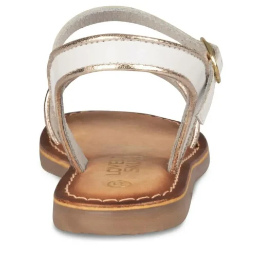Sandales BLANC Fille CUIR Boucle