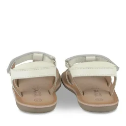 Sandales BLANC Fille CUIR Motif Uni Scratch