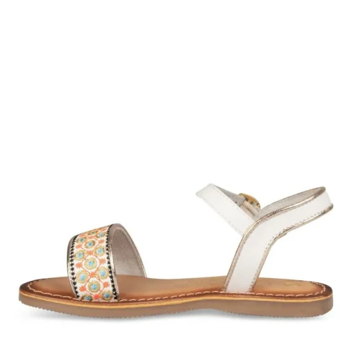 Sandales BLANC Fille CUIR Boucle