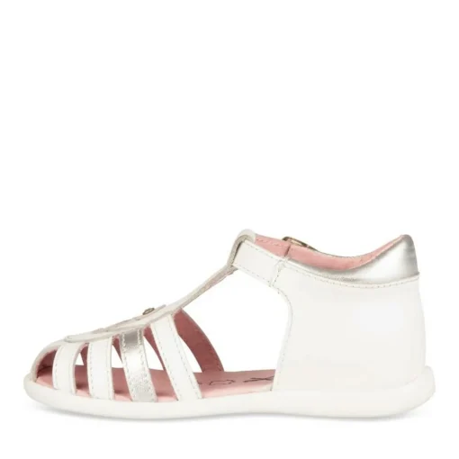 Sandales BLANC Fille CUIR Boucle