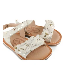 Sandales BLANC Fille CUIR Motif Uni Scratch