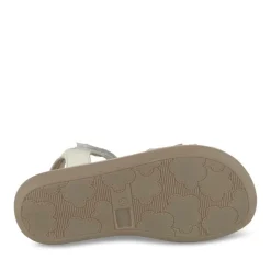 Sandales BLANC Fille CUIR Motif Uni Scratch