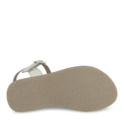 Sandales BLANC Fille CUIR Motif Animal Boucle