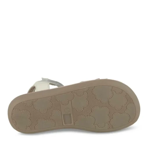 Sandales BLANC Fille CUIR Motif Uni Scratch
