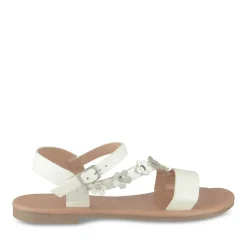 Sandales BLANC Fille Motif Uni Boucle