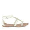 Sandales BLANC Fille Motif Paillettes Boucle