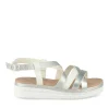 Sandales BLANC Fille Motif Paillettes Boucle