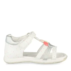Sandales BLANC Fille Motif Multicolore Scratch