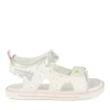Sandales BLANC Fille Motif Multicolore Scratch