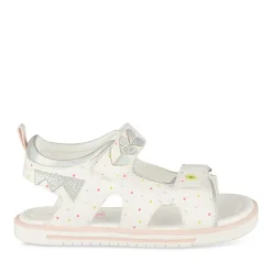 Sandales BLANC Fille Motif Multicolore Scratch