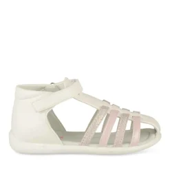 Sandales BLANC Fille Motif Multicolore Scratch