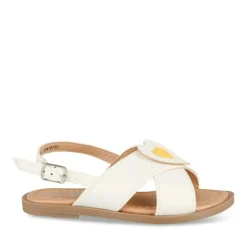 Sandales BLANC Fille Motif Coeurs Boucle
