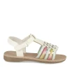 Sandales BLANC Fille Motif Iridescent Scratch