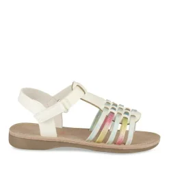 Sandales BLANC Fille Motif Iridescent Scratch