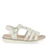 Sandales BLANC Fille Motif Coeurs Boucle