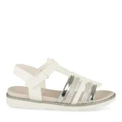 Sandales BLANC Fille Motif Iridescent Scratch