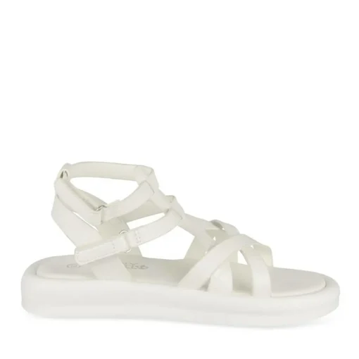 Sandales BLANC Fille Motif Animal Scratch