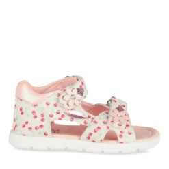 Sandales BLANC Fille Motif Fleuri Scratch
