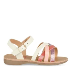 Sandales BLANC Fille Motif Iridescent Boucle
