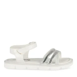 Sandales BLANC Fille Motif Iridescent Scratch