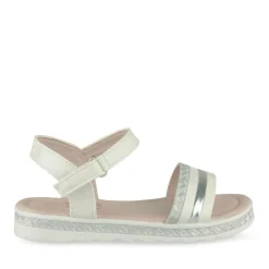 Sandales BLANC Fille Motif Uni Scratch