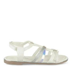 Sandales BLANC Fille Motif Uni Scratch