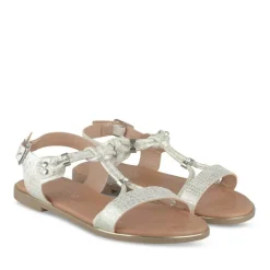Sandales BLANC Fille Motif Uni Boucle