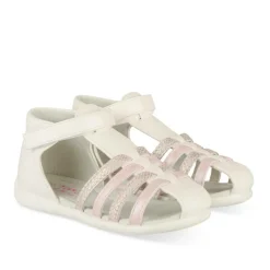 Sandales BLANC Fille Motif Multicolore Scratch
