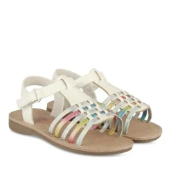 Sandales BLANC Fille Motif Iridescent Scratch