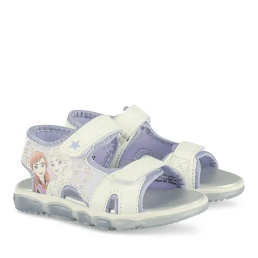Sandales BLANC Fille Motif Multicolore Scratch