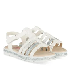 Sandales BLANC Fille Motif Paillettes Scratch