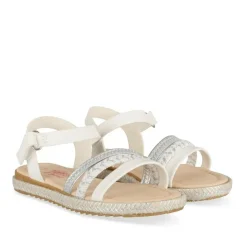 Sandales BLANC Fille Motif Paillettes Scratch