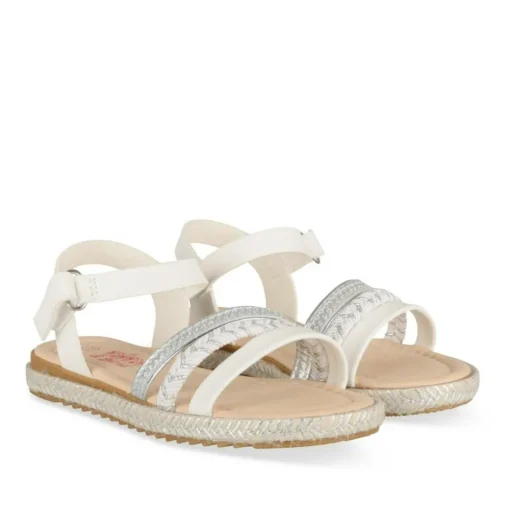 Sandales BLANC Fille Motif Paillettes Scratch