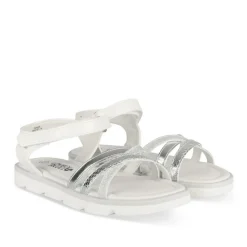 Sandales BLANC Fille Motif Iridescent Scratch